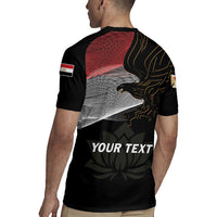 Personalized Egypt Revolution Day Rugby Jersey Steppe Eagle Lotus Flower - Wonder Print Shop