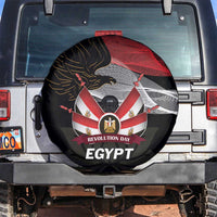 Egypt Revolution Day Spare Tire Cover Steppe Eagle Lotus Flower - Wonder Print Shop