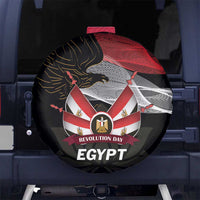 Egypt Revolution Day Spare Tire Cover Steppe Eagle Lotus Flower - Wonder Print Shop