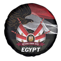 Egypt Revolution Day Spare Tire Cover Steppe Eagle Lotus Flower - Wonder Print Shop