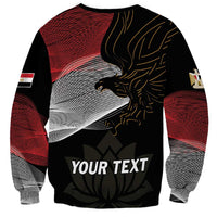 Personalized Egypt Revolution Day Sweatshirt Steppe Eagle Lotus Flower - Wonder Print Shop