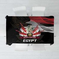 Egypt Revolution Day Tablecloth Steppe Eagle Lotus Flower - Wonder Print Shop