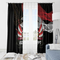 Egypt Revolution Day Window Curtain Steppe Eagle Lotus Flower - Wonder Print Shop