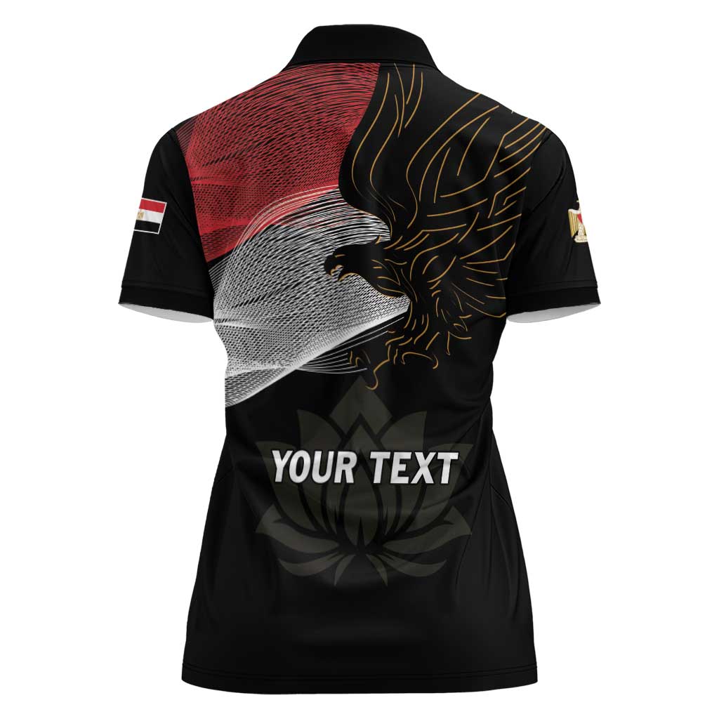 Personalized Egypt Revolution Day Women Polo Shirt Steppe Eagle Lotus Flower - Wonder Print Shop