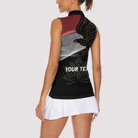 Personalized Egypt Revolution Day Women Sleeveless Polo Shirt Steppe Eagle Lotus Flower - Wonder Print Shop