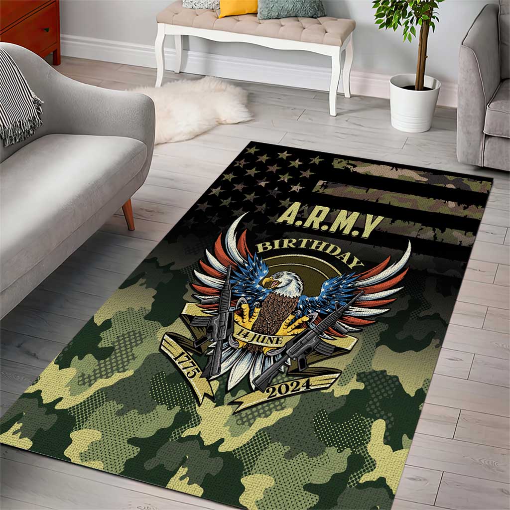 ARMY Birthday 2024 Area Rug US 249th Anniversary - Wonder Print Shop