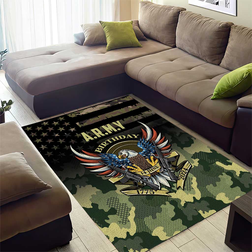 ARMY Birthday 2024 Area Rug US 249th Anniversary - Wonder Print Shop