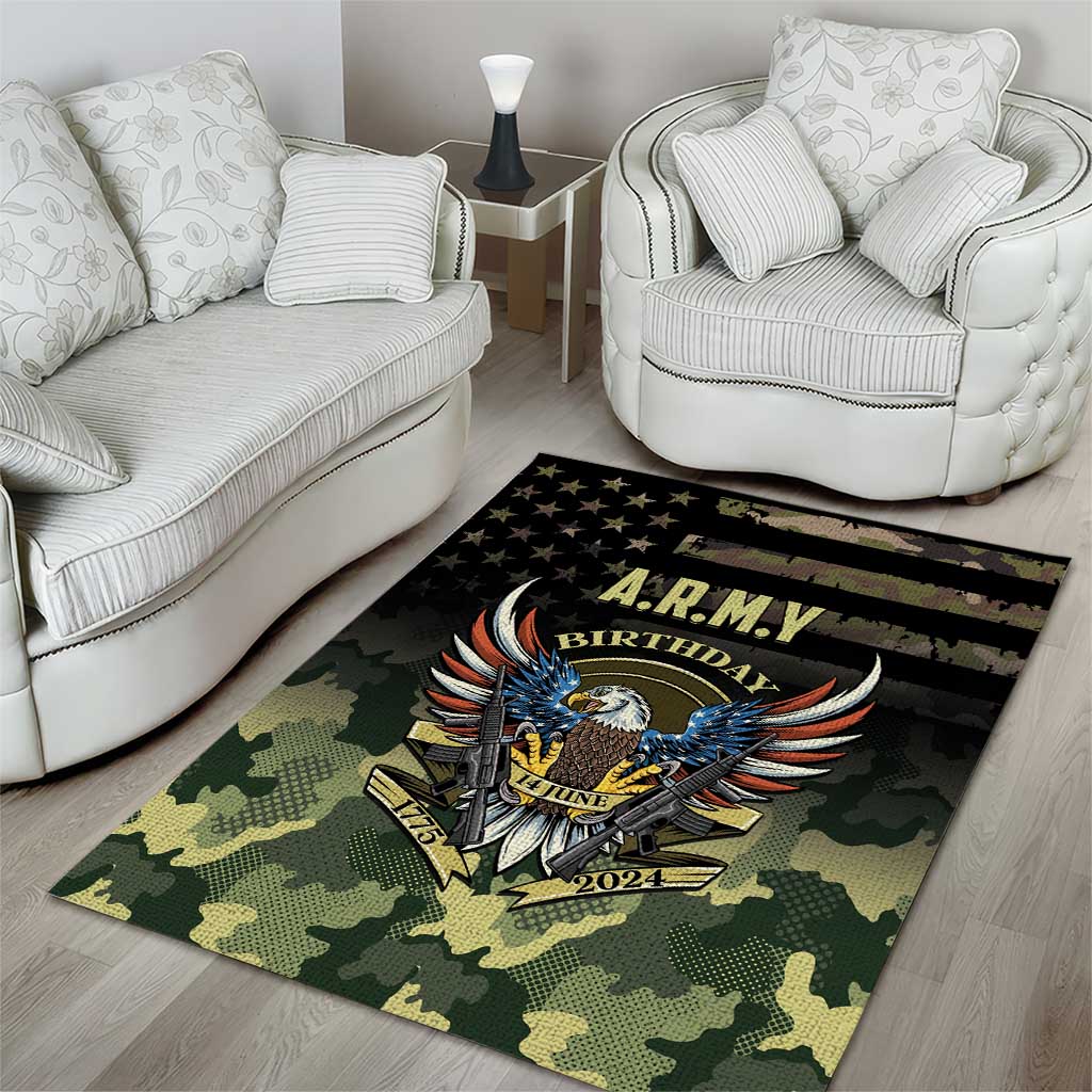 ARMY Birthday 2024 Area Rug US 249th Anniversary - Wonder Print Shop