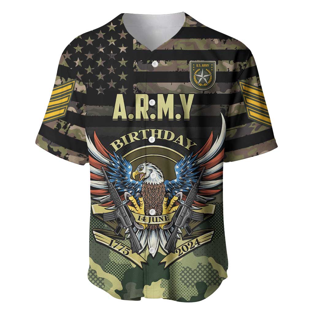 Personalized ARMY Birthday 2024 Baseball Jersey US 249th Anniversary - Wonder Print Shop