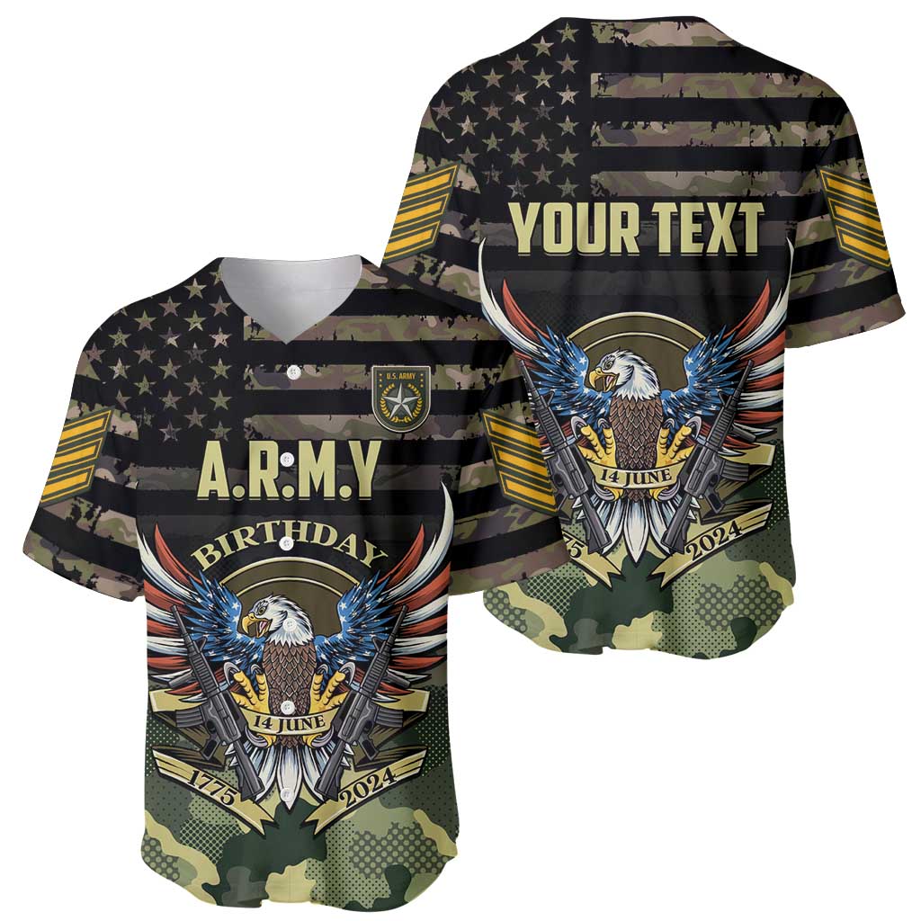 Personalized ARMY Birthday 2024 Baseball Jersey US 249th Anniversary - Wonder Print Shop