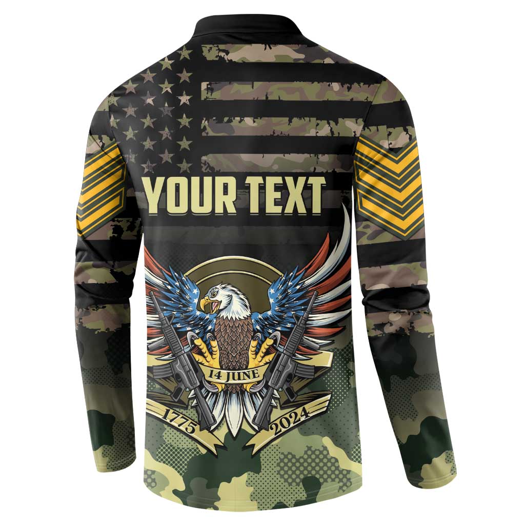 Personalized ARMY Birthday 2024 Button Sweatshirt US 249th Anniversary - Wonder Print Shop