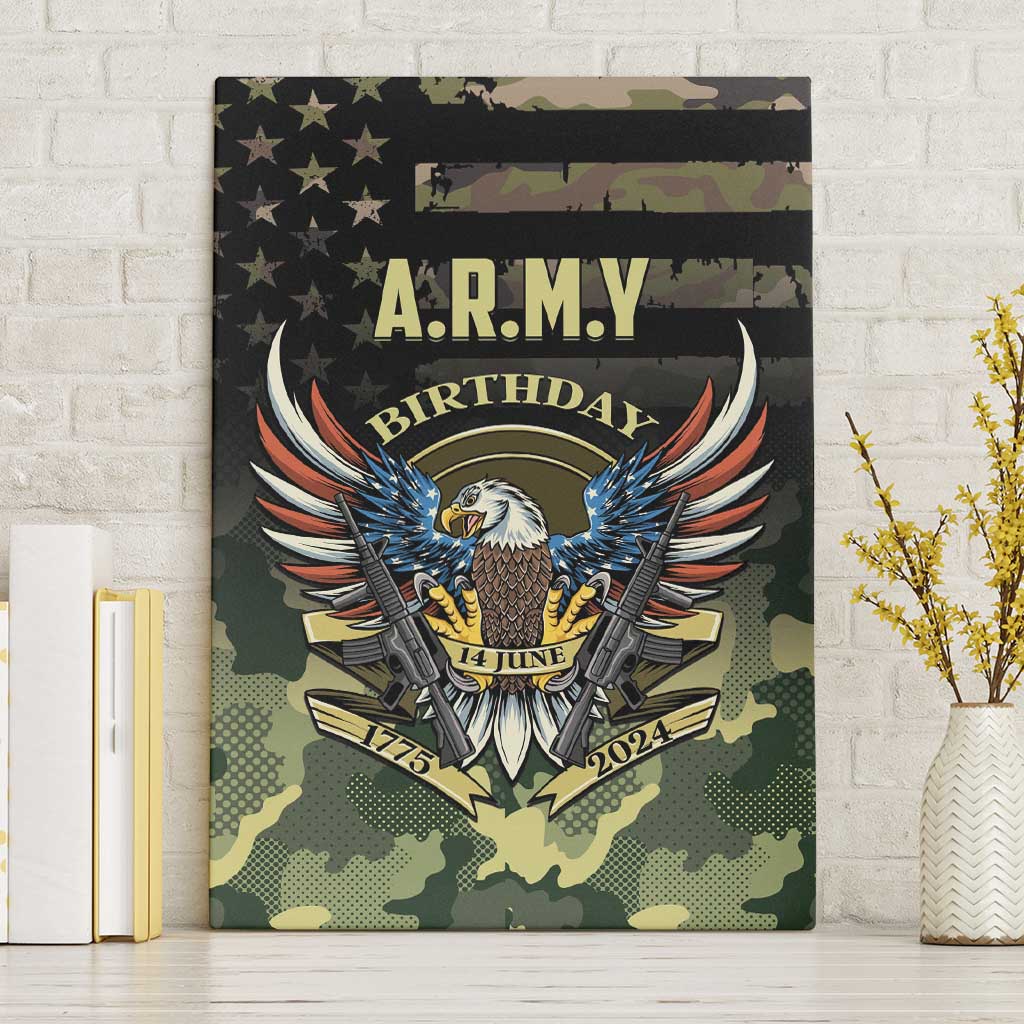 ARMY Birthday 2024 Canvas Wall Art US 249th Anniversary - Wonder Print Shop