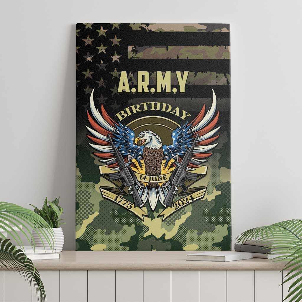 ARMY Birthday 2024 Canvas Wall Art US 249th Anniversary - Wonder Print Shop