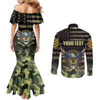 Personalized ARMY Birthday 2024 Couples Matching Mermaid Dress and Long Sleeve Button Shirt US 249th Anniversary