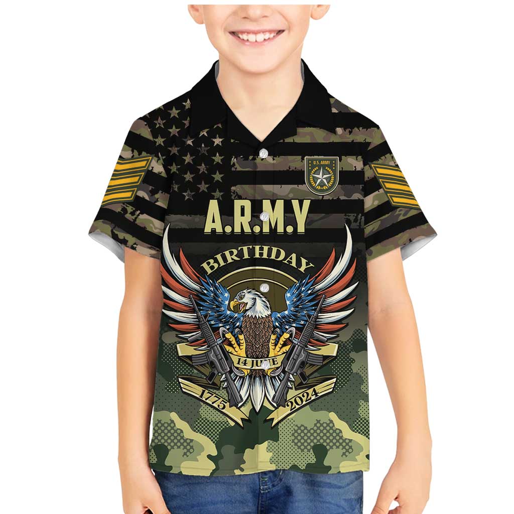 Personalized ARMY Birthday 2024 Family Matching Mermaid Dress and Hawaiian Shirt US 249th Anniversary - Wonder Print Shop