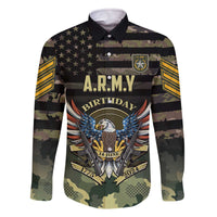 Personalized ARMY Birthday 2024 Family Matching Off The Shoulder Long Sleeve Dress and Hawaiian Shirt US 249th Anniversary - Wonder Print Shop