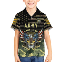 Personalized ARMY Birthday 2024 Family Matching Off The Shoulder Long Sleeve Dress and Hawaiian Shirt US 249th Anniversary - Wonder Print Shop