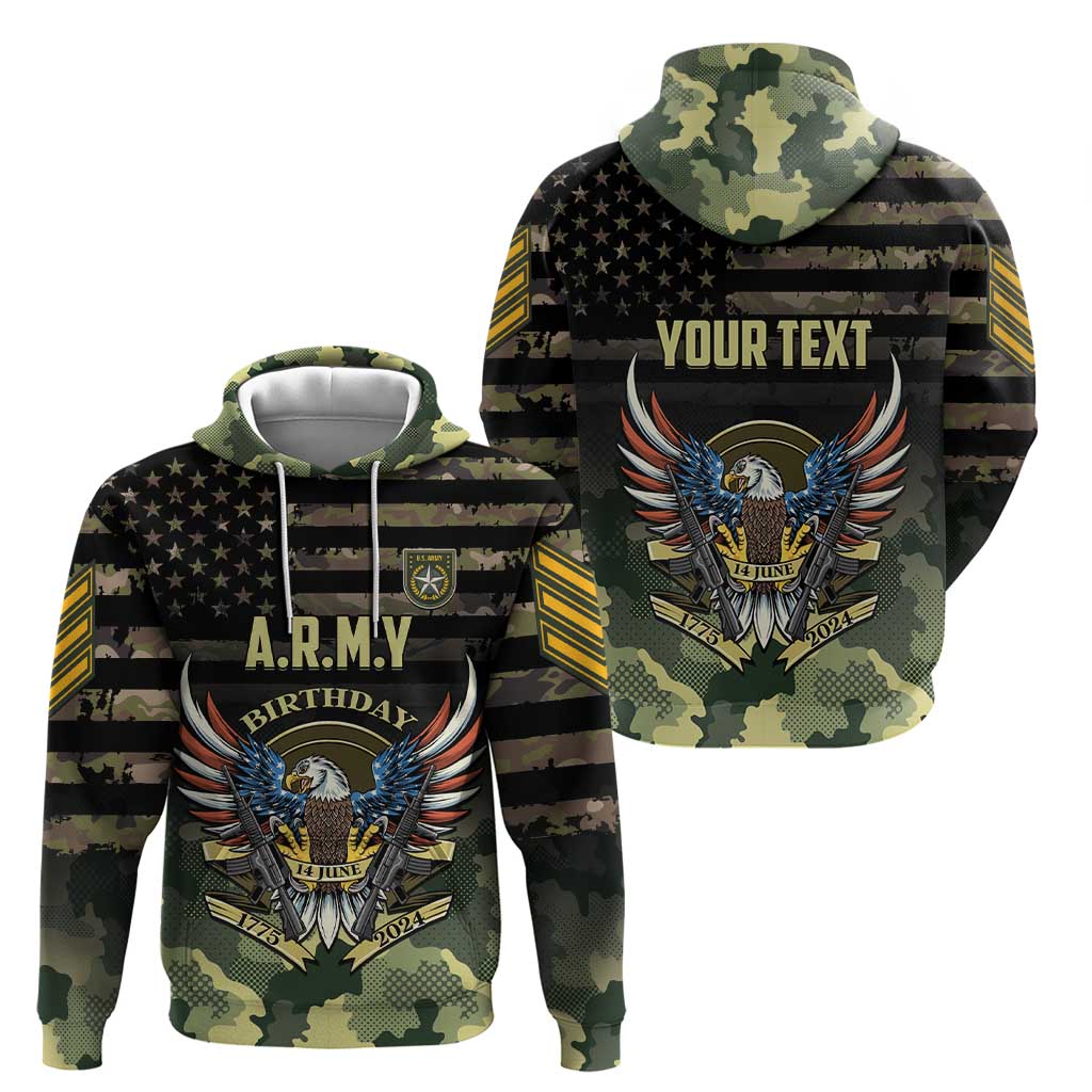Personalized ARMY Birthday 2024 Hoodie US 249th Anniversary - Wonder Print Shop