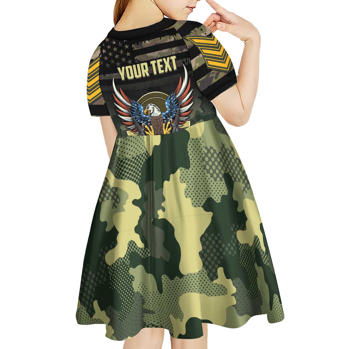 Personalized ARMY Birthday 2024 Kid Short Sleeve Dress US 249th Anniversary - Wonder Print Shop