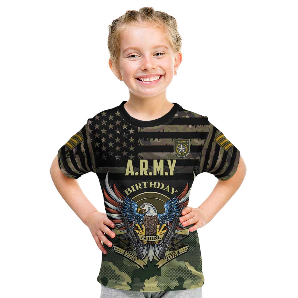 Personalized ARMY Birthday 2024 Kid T Shirt US 249th Anniversary - Wonder Print Shop