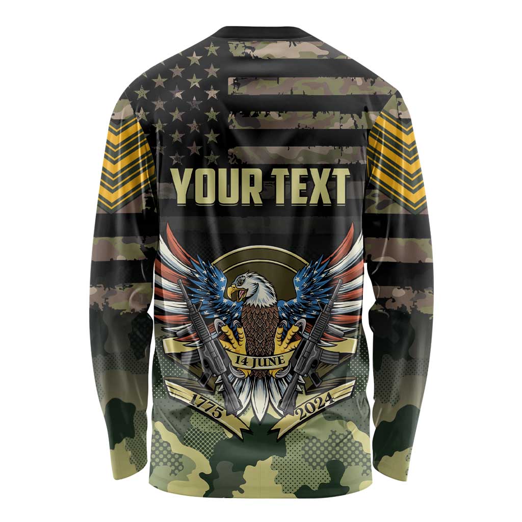 Personalized ARMY Birthday 2024 Long Sleeve Shirt US 249th Anniversary - Wonder Print Shop
