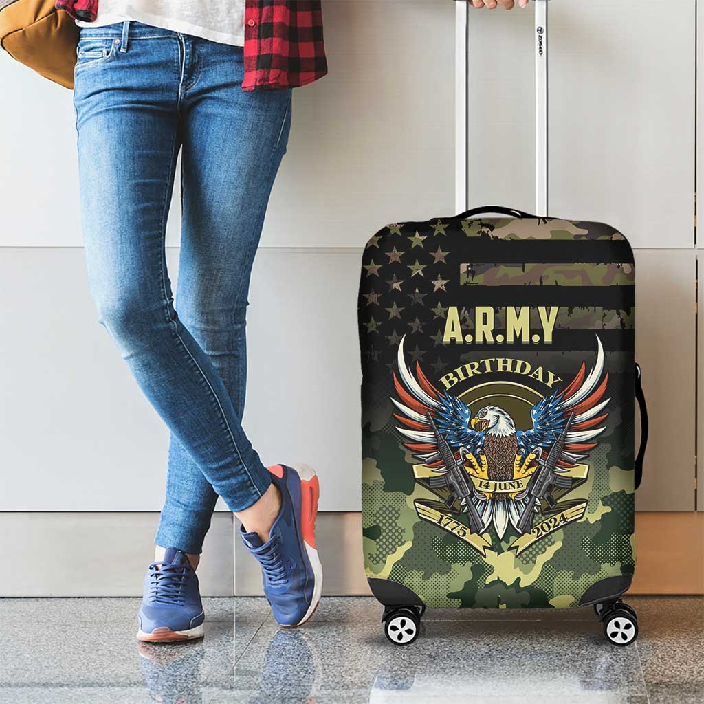 ARMY Birthday 2024 Luggage Cover US 249th Anniversary - Wonder Print Shop