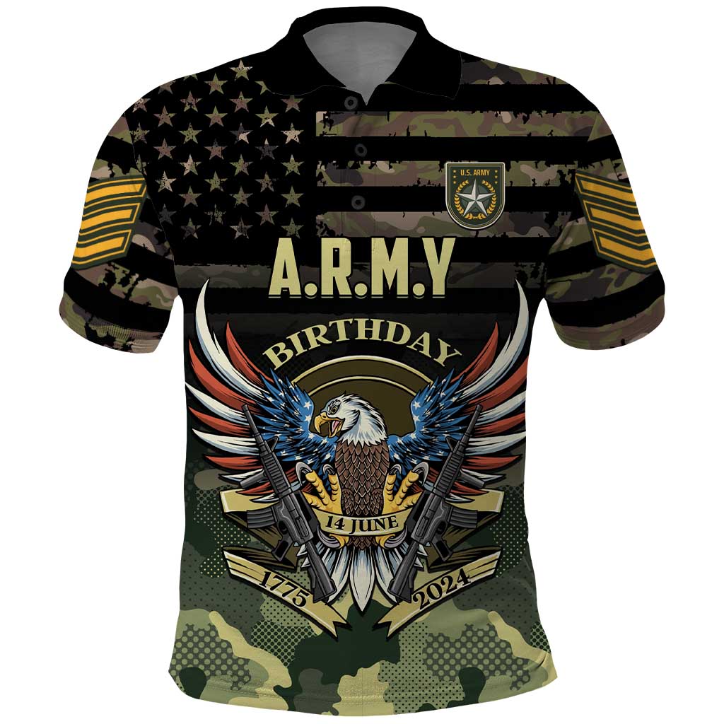 Personalized ARMY Birthday 2024 Polo Shirt US 249th Anniversary - Wonder Print Shop