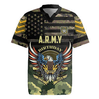 Personalized ARMY Birthday 2024 Rugby Jersey US 249th Anniversary - Wonder Print Shop