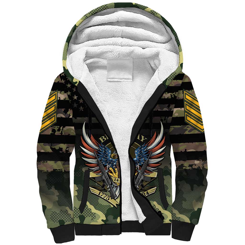 Personalized ARMY Birthday 2024 Sherpa Hoodie US 249th Anniversary - Wonder Print Shop