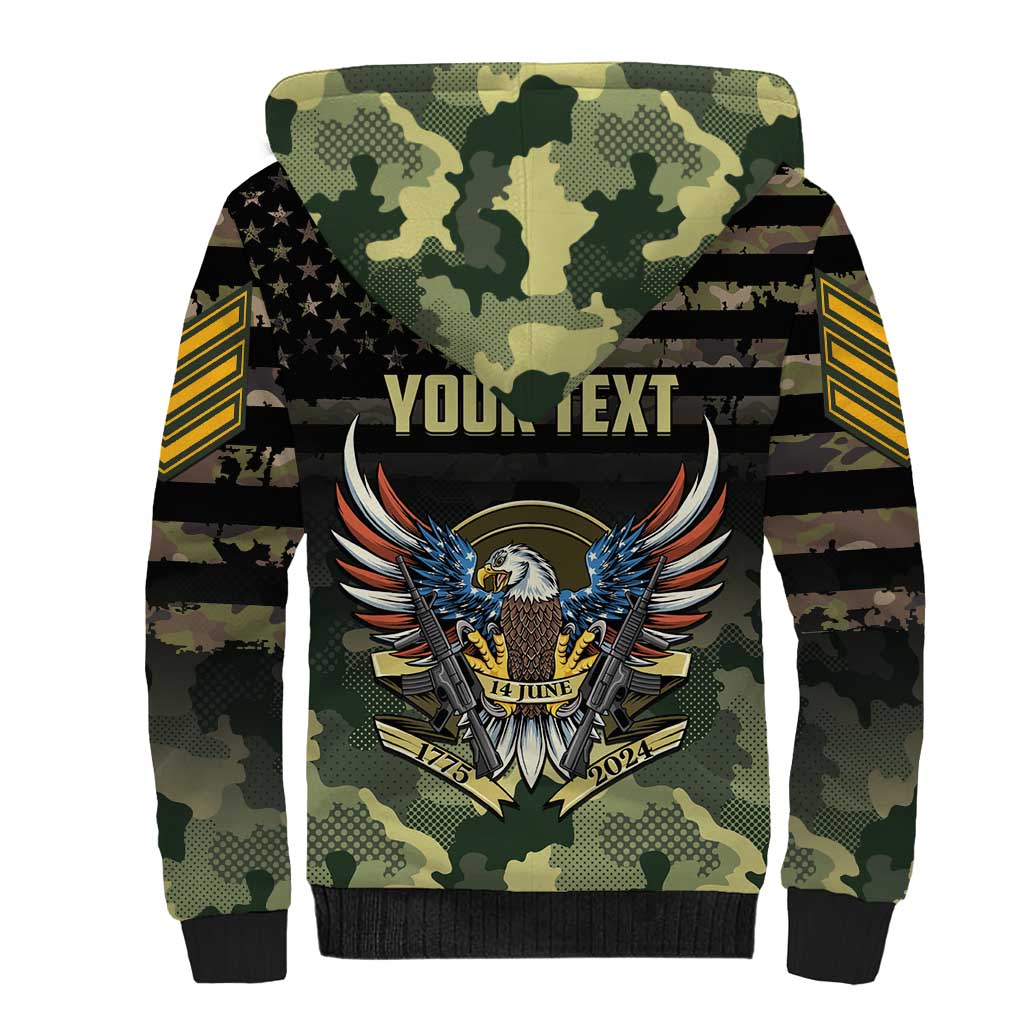 Personalized ARMY Birthday 2024 Sherpa Hoodie US 249th Anniversary - Wonder Print Shop