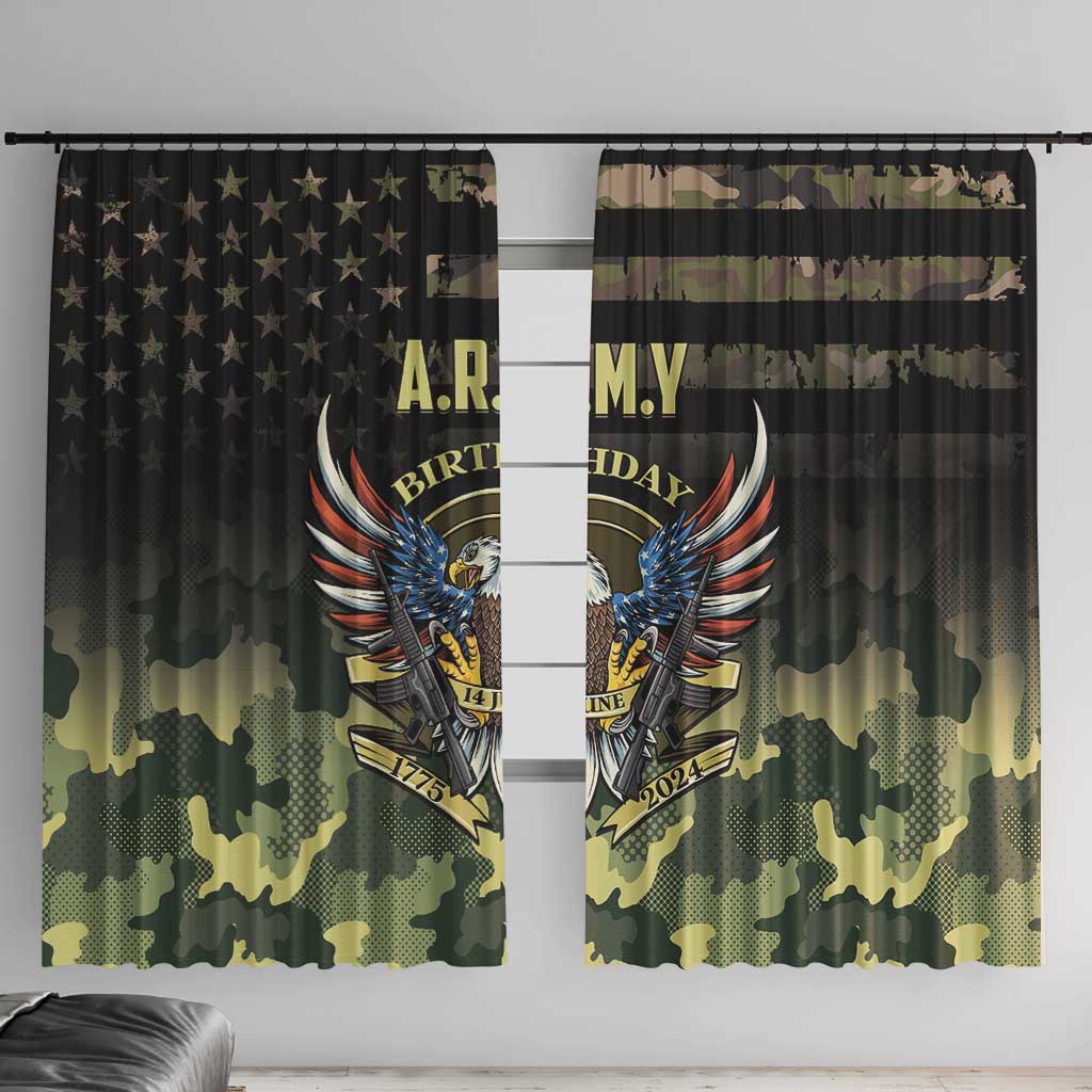 ARMY Birthday 2024 Window Curtain US 249th Anniversary - Wonder Print Shop