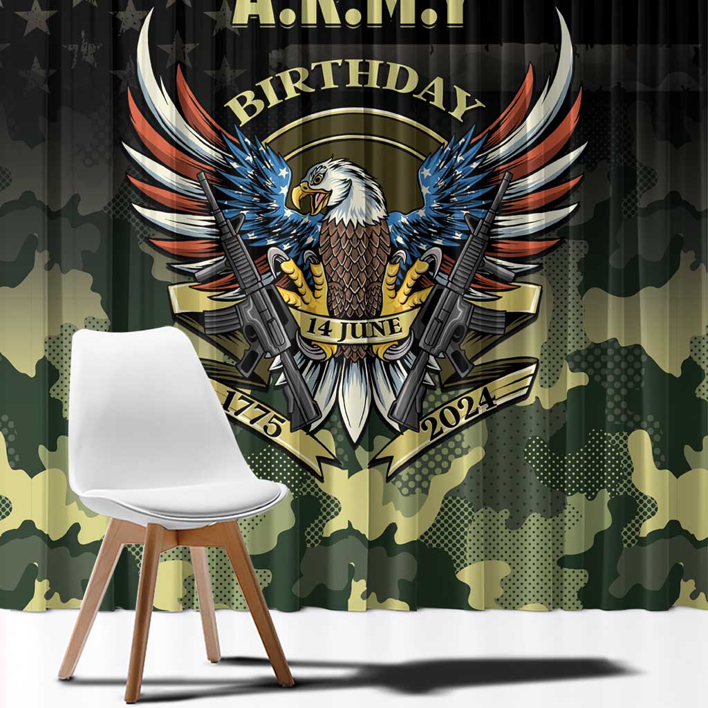 ARMY Birthday 2024 Window Curtain US 249th Anniversary - Wonder Print Shop