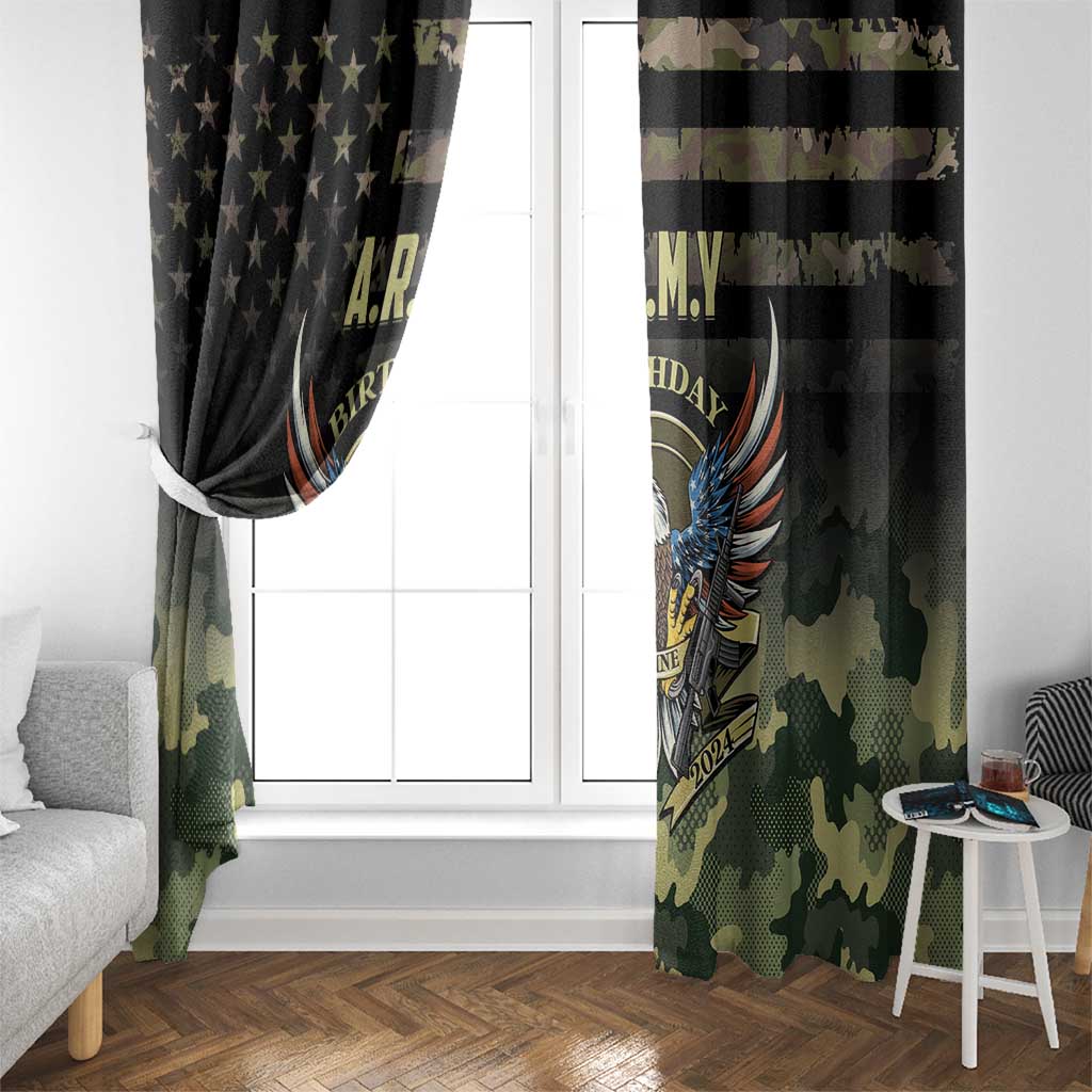 ARMY Birthday 2024 Window Curtain US 249th Anniversary - Wonder Print Shop