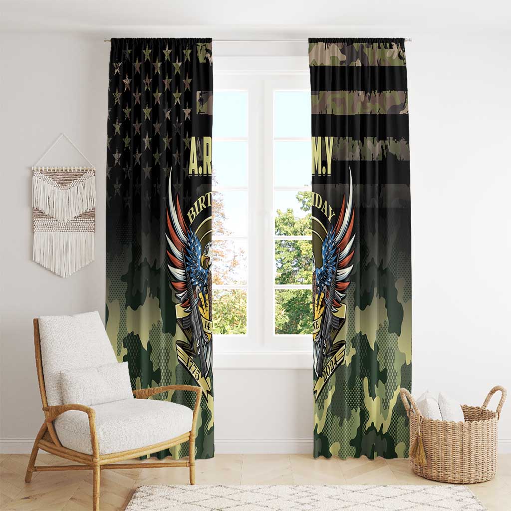 ARMY Birthday 2024 Window Curtain US 249th Anniversary - Wonder Print Shop