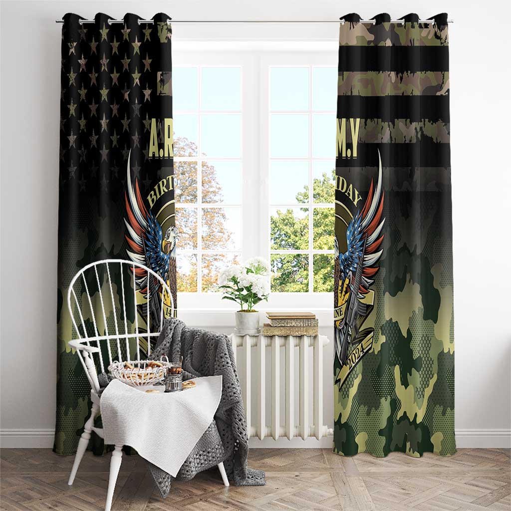 ARMY Birthday 2024 Window Curtain US 249th Anniversary - Wonder Print Shop