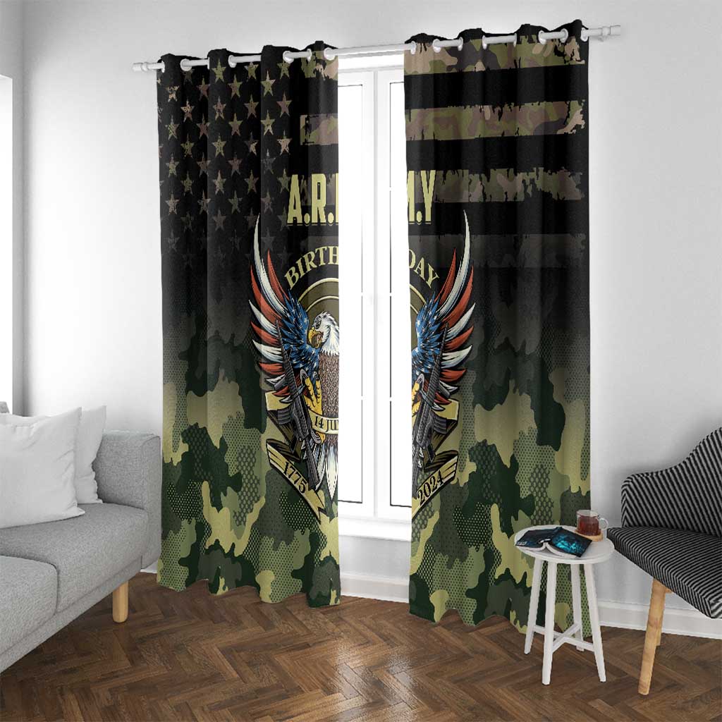 ARMY Birthday 2024 Window Curtain US 249th Anniversary - Wonder Print Shop