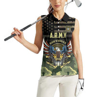 Personalized ARMY Birthday 2024 Women Sleeveless Polo Shirt US 249th Anniversary - Wonder Print Shop