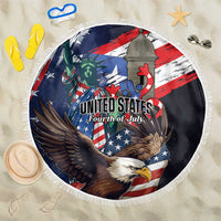 Puerto Rico 4th of July Beach Blanket USA Statue of Liberty El Morro