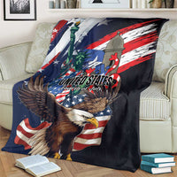 Puerto Rico 4th of July Blanket USA Statue of Liberty El Morro