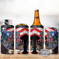 Personalized Puerto Rico 4th of July 4 in 1 Can Cooler Tumbler USA Statue of Liberty El Morro