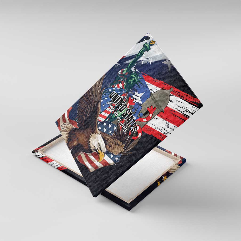 Puerto Rico 4th of July Canvas Wall Art USA Statue of Liberty El Morro