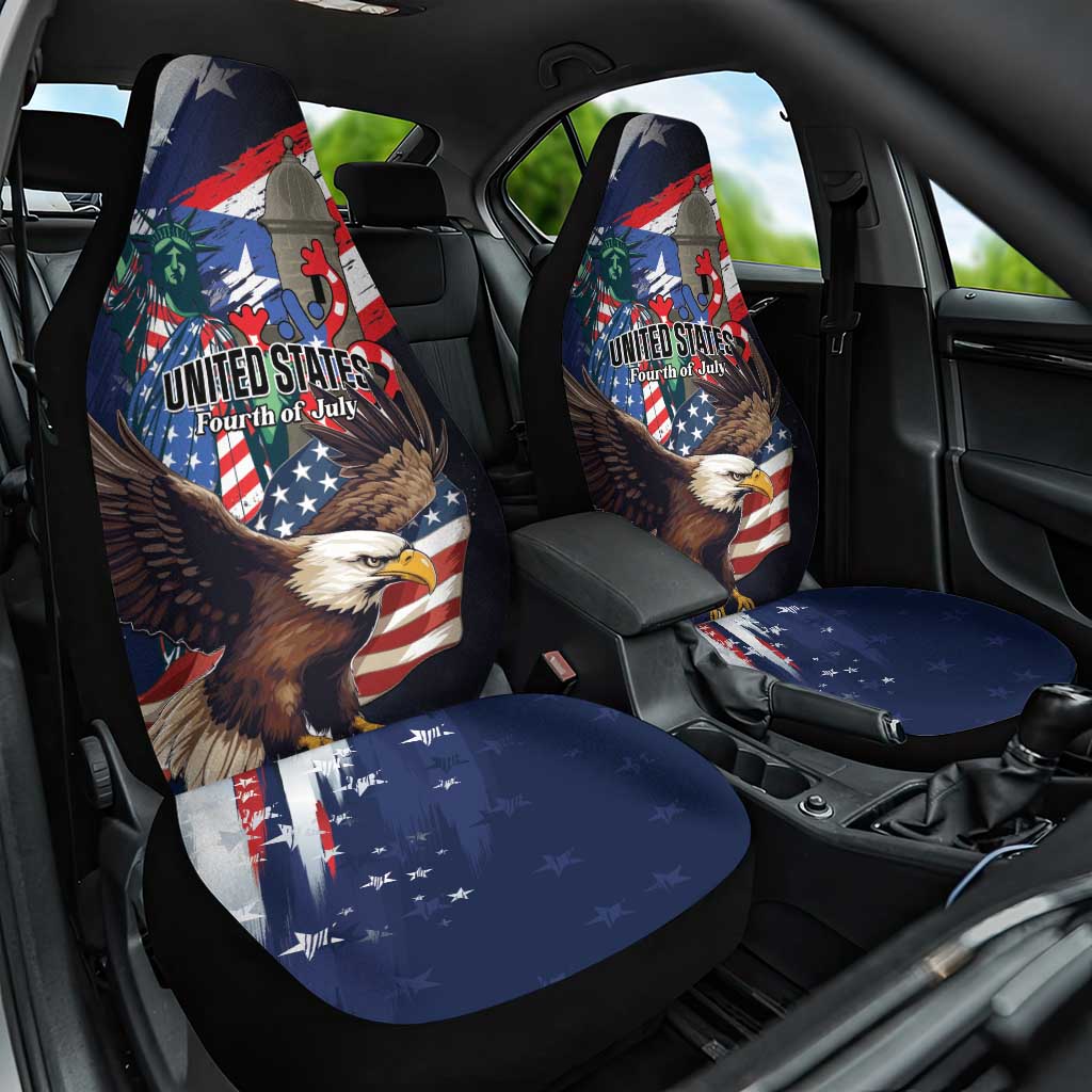 Puerto Rico 4th of July Car Seat Cover USA Statue of Liberty El Morro