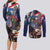 Personalized Puerto Rico 4th of July Couples Matching Long Sleeve Bodycon Dress and Long Sleeve Button Shirt USA Statue of Liberty El Morro