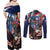 Personalized Puerto Rico 4th of July Couples Matching Off Shoulder Maxi Dress and Long Sleeve Button Shirt USA Statue of Liberty El Morro