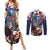Personalized Puerto Rico 4th of July Couples Matching Summer Maxi Dress and Long Sleeve Button Shirt USA Statue of Liberty El Morro