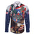 Personalized Puerto Rico 4th of July Family Matching Long Sleeve Bodycon Dress and Hawaiian Shirt USA Statue of Liberty El Morro