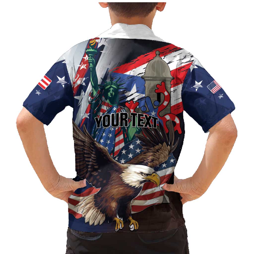 Personalized Puerto Rico 4th of July Family Matching Mermaid Dress and Hawaiian Shirt USA Statue of Liberty El Morro