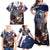 Personalized Puerto Rico 4th of July Family Matching Off Shoulder Maxi Dress and Hawaiian Shirt USA Statue of Liberty El Morro