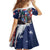 Personalized Puerto Rico 4th of July Family Matching Off Shoulder Short Dress and Hawaiian Shirt USA Statue of Liberty El Morro