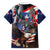 Personalized Puerto Rico 4th of July Family Matching Off Shoulder Short Dress and Hawaiian Shirt USA Statue of Liberty El Morro